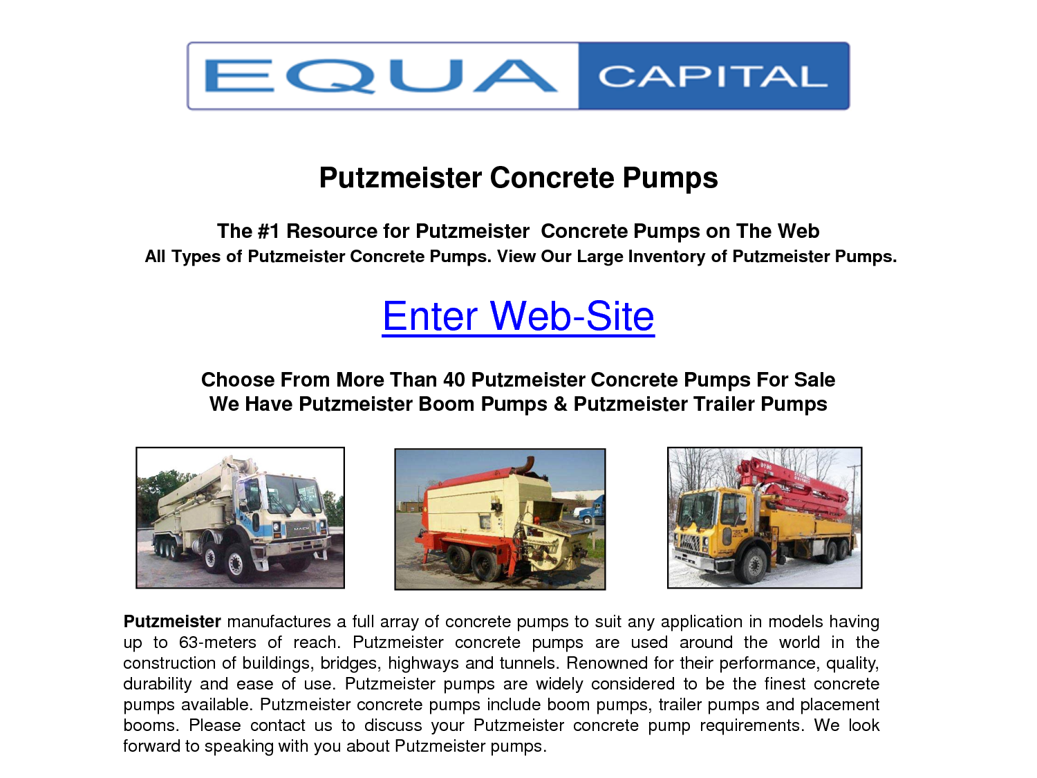 Putzmeister Concrete pump