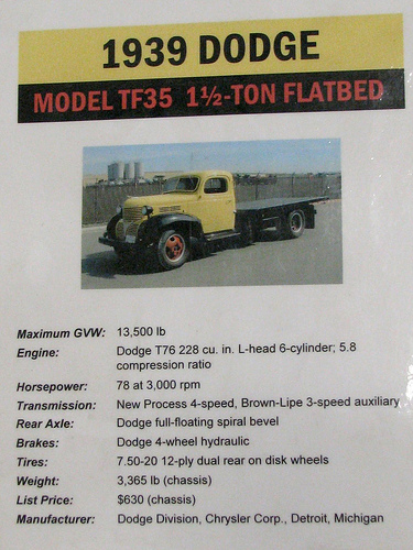 Dodge TF39 1 Ton Flatbed