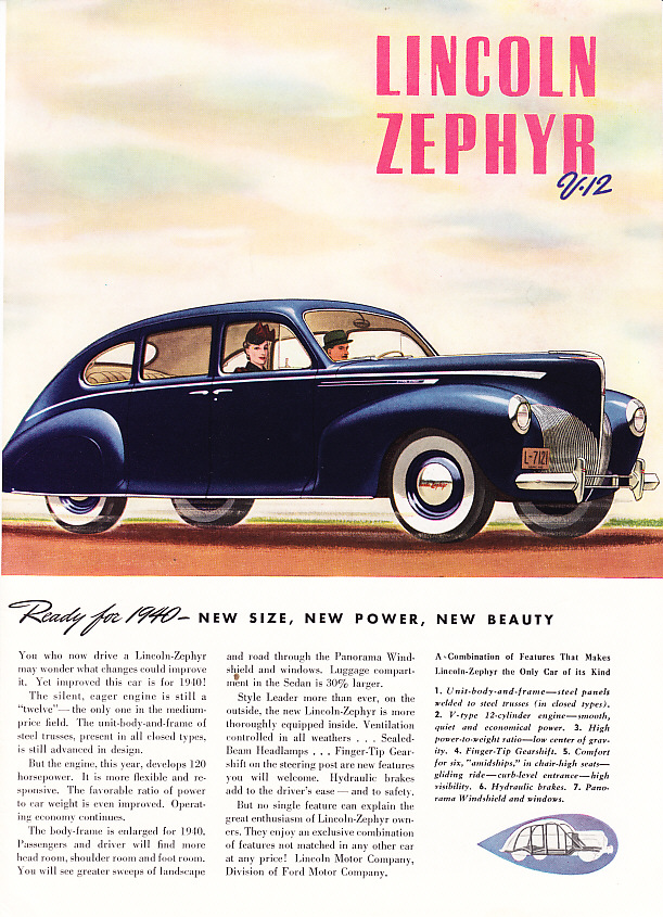 Lincoln Zephyr 4 Door Sedan