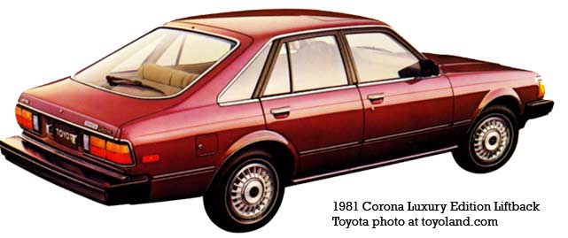 Toyota Corona 20 SF Liftback