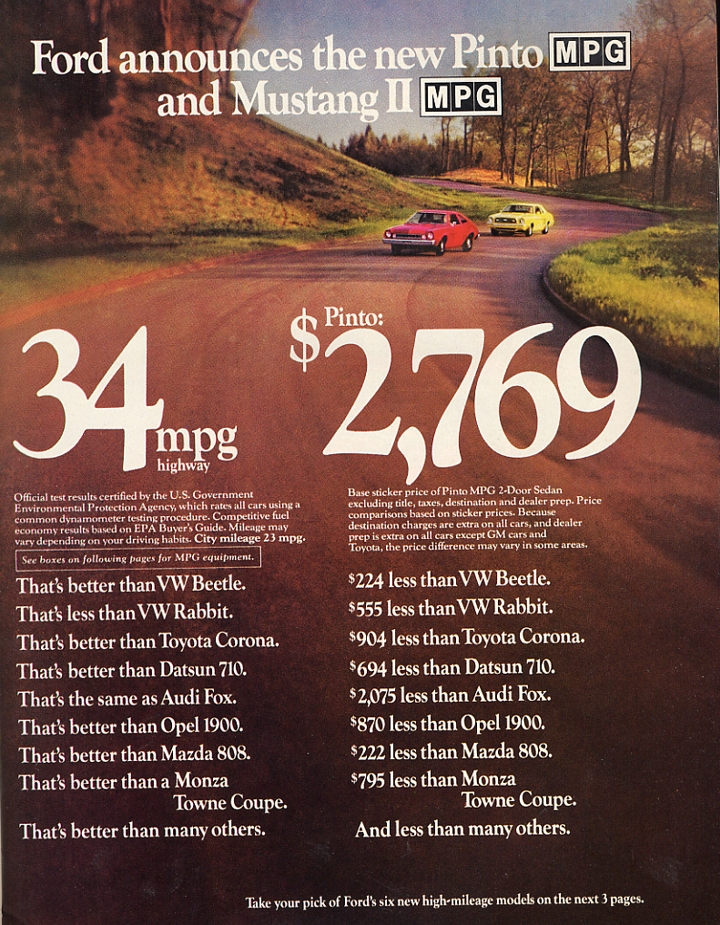 Ford Pinto MPG