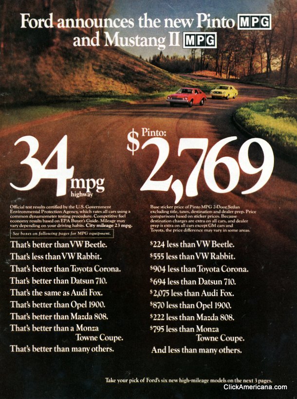 Ford Pinto MPG