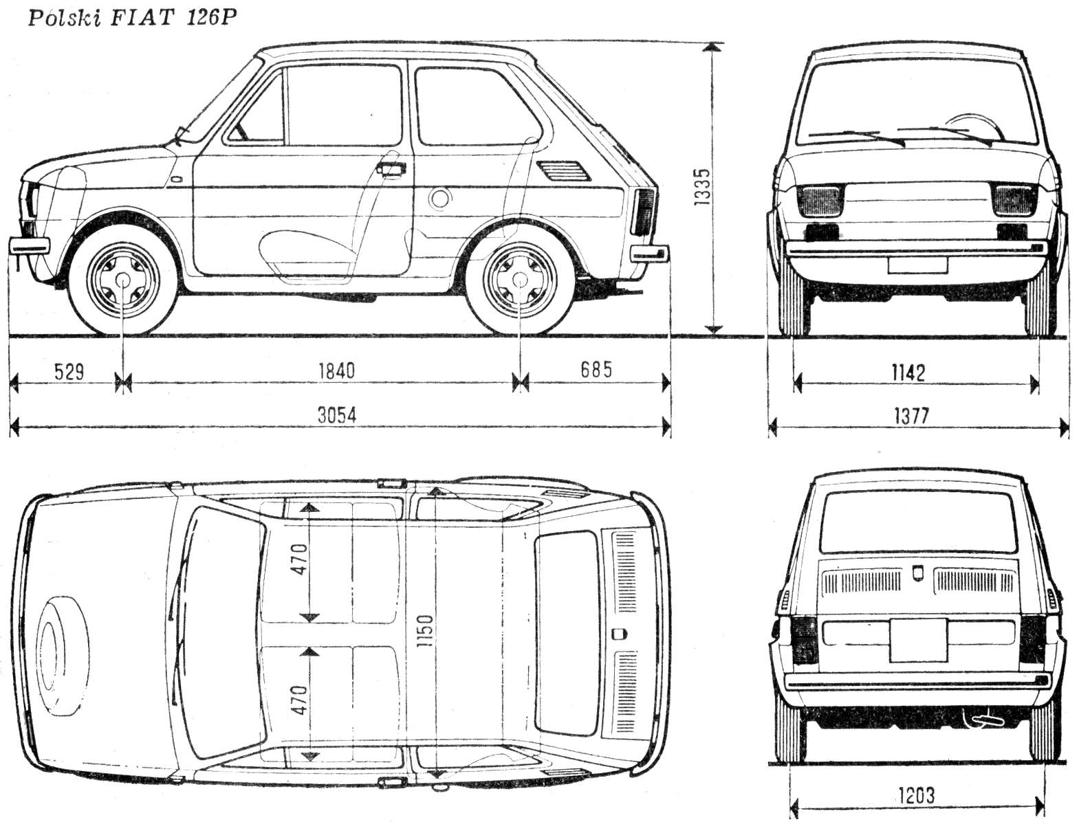 Fiat 126P Dane Techniczne Wymiary