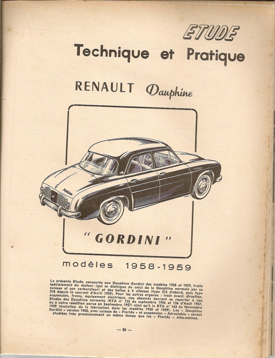 Renault R1091 Dauphine Gordini