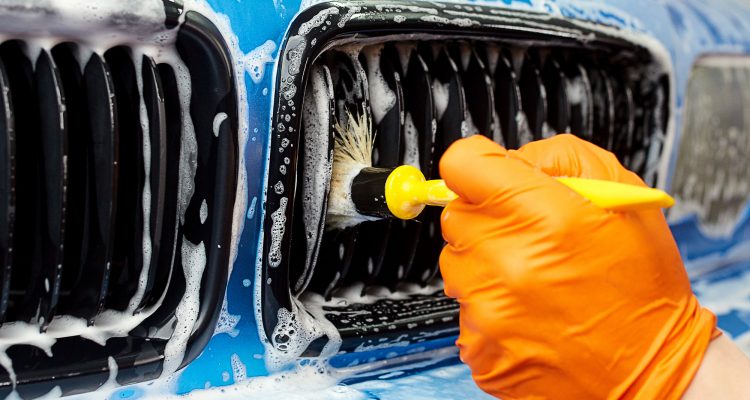 person car detailing front grill