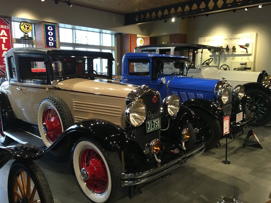 collectible cars on display