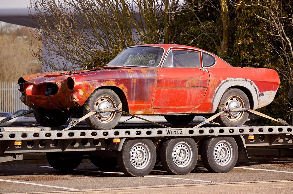 junker on tow truck