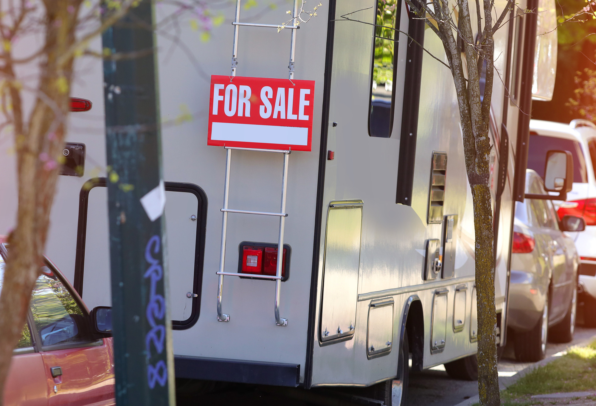 for sale sign on an RV