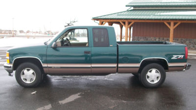 Buy 1996 Chevrolet 1500 Z71154,102,Extended Cab Pickup,Green,Tan