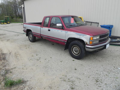 Buy 1990 Chevrolet 1500 Silverado155,519,Extended Cab Pickup,Maroon ...