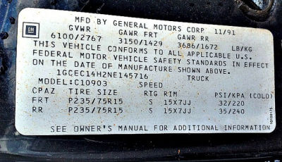 1992 Chevrolet 1500 Base