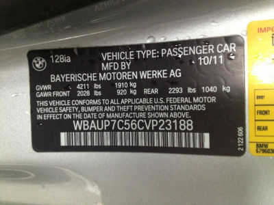 2012 BMW 128  i