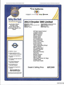 2012 Chrysler 300  Limited