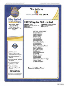 2012 Chrysler 300  Limited