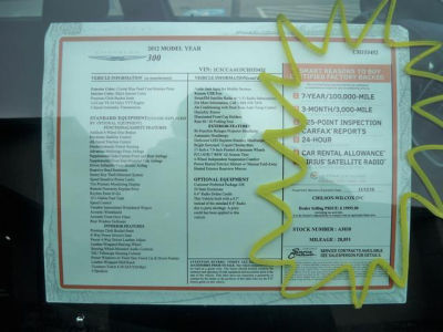 2012 Chrysler 300  Base