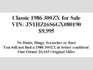 1986 Nissan 300ZX  2+2