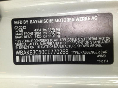 2012 BMW 328  i