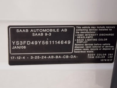 2006 Saab 9-3  2.0T