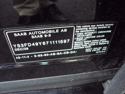 2007 Saab 9-3  2.0T