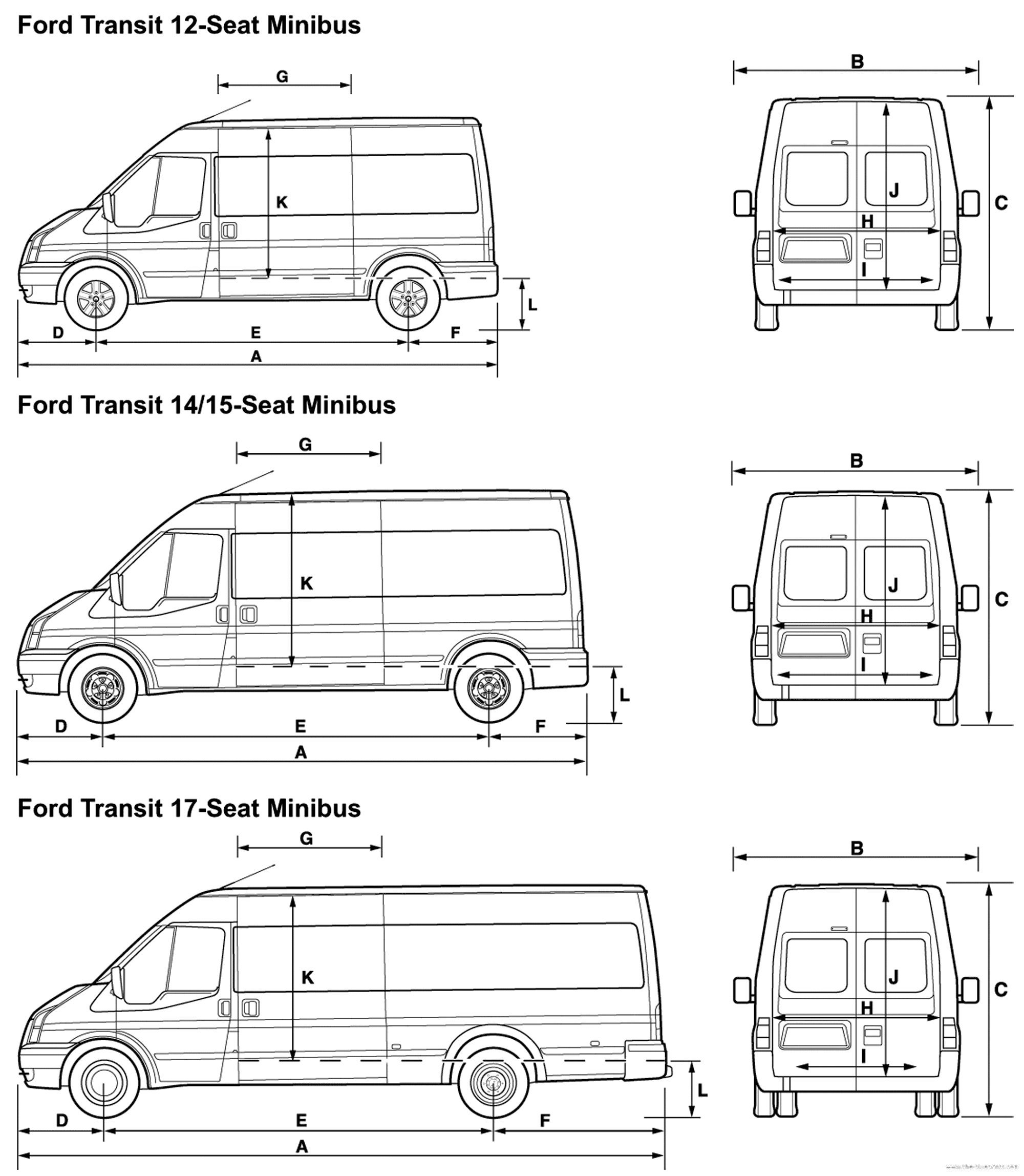 ford transit 9 seater minibus weight