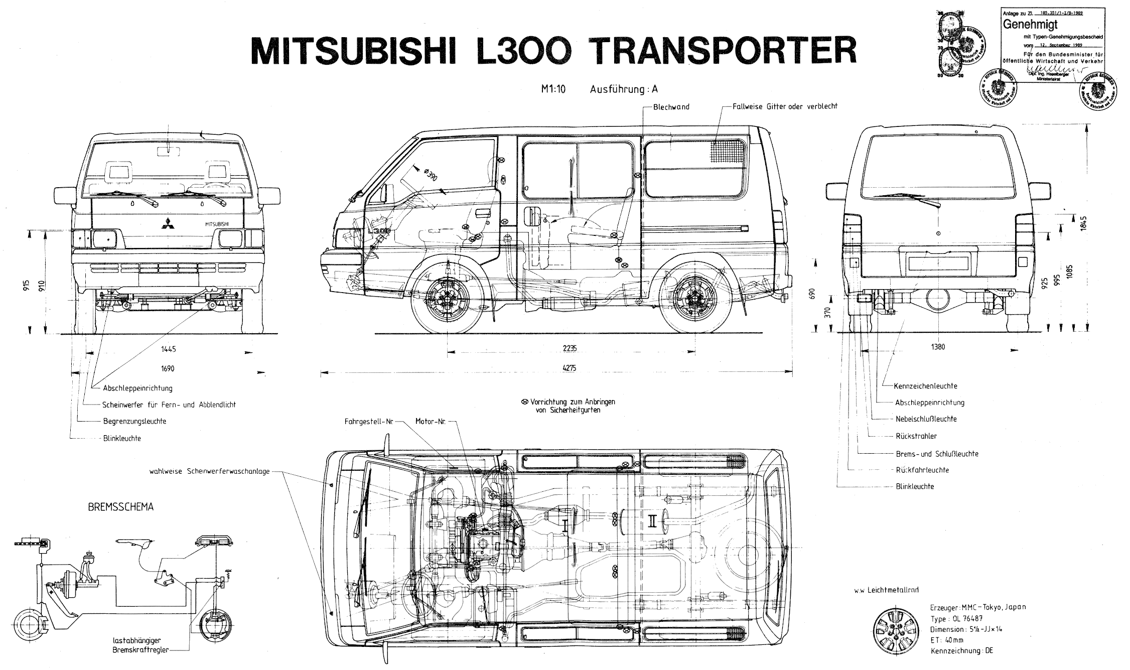 mitsubishi l300 van specs