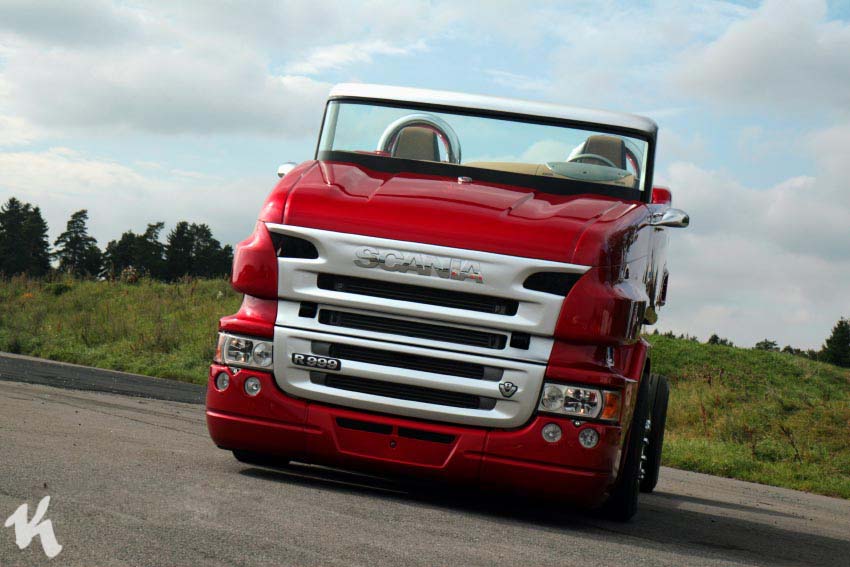 Scania r999 Red Pearl заряженный грузовик кабриолет