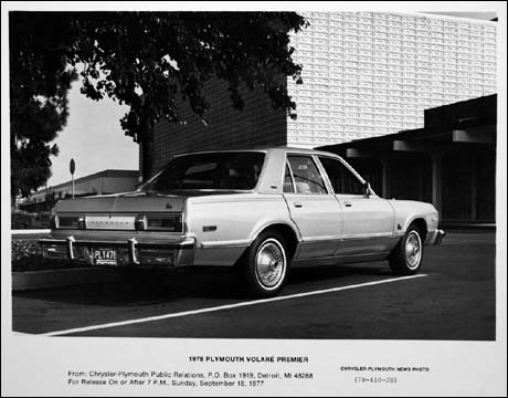Plymouth Volare Sedan Plymouth Volare Sedan