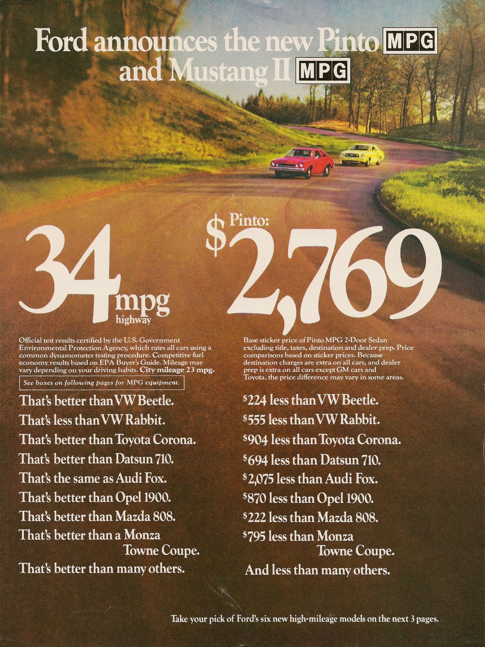 Ford Pinto MPG