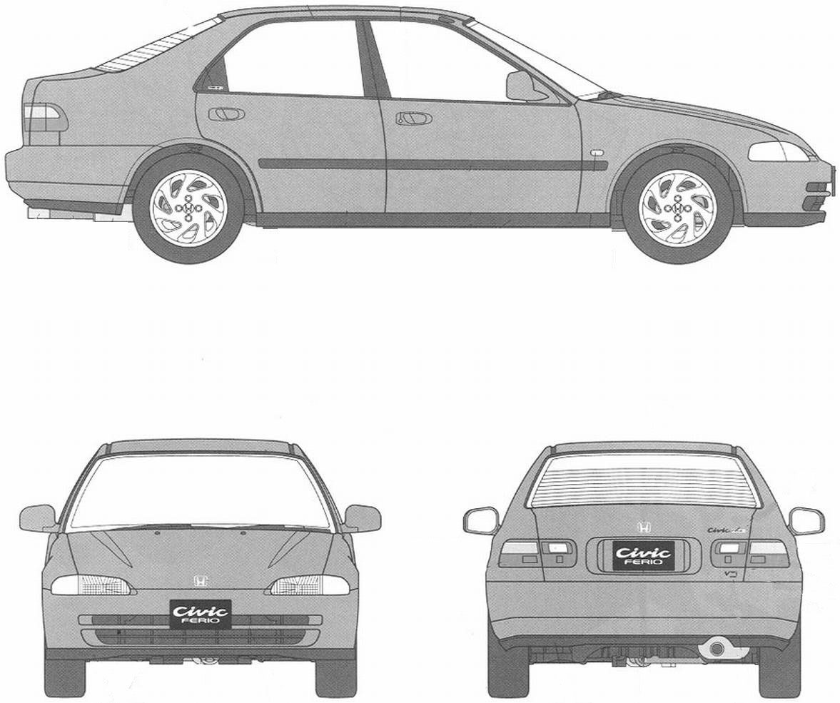 Honda Civic 1999 Blueprint