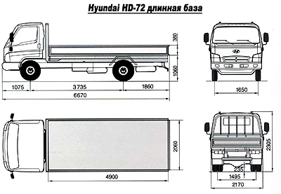 Высота хендай hd 72