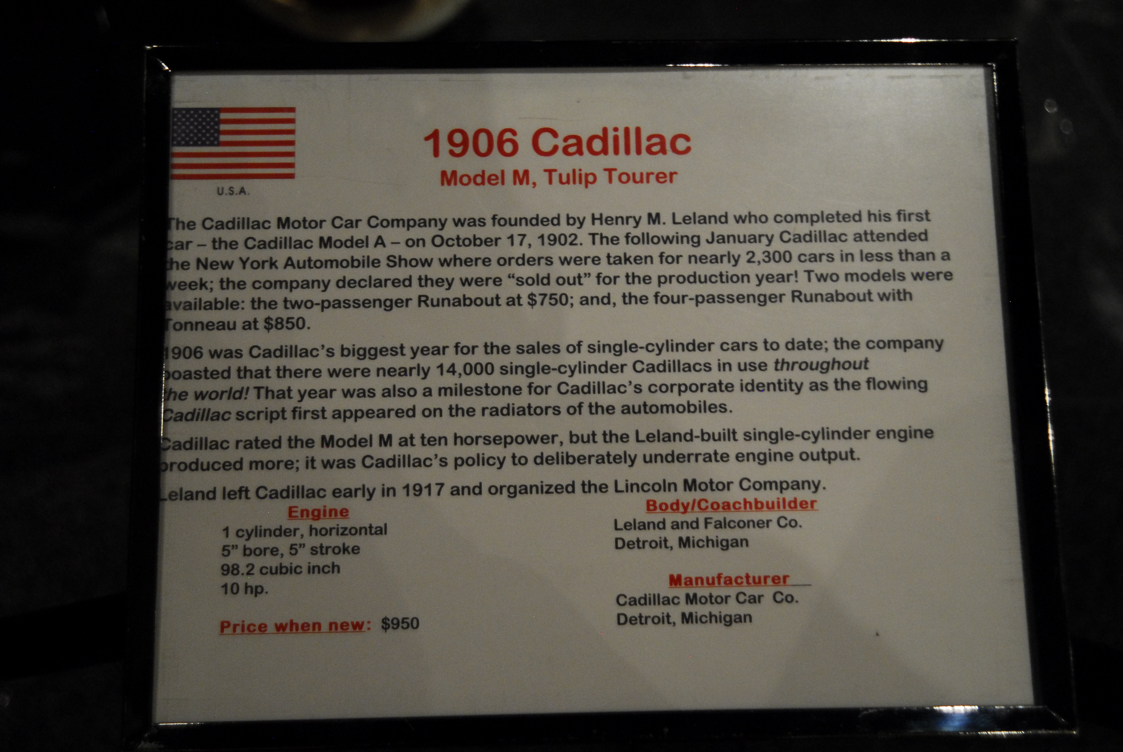 Cadillac Model M Tulip Tourer Cadillac Model M Tulip Tourer