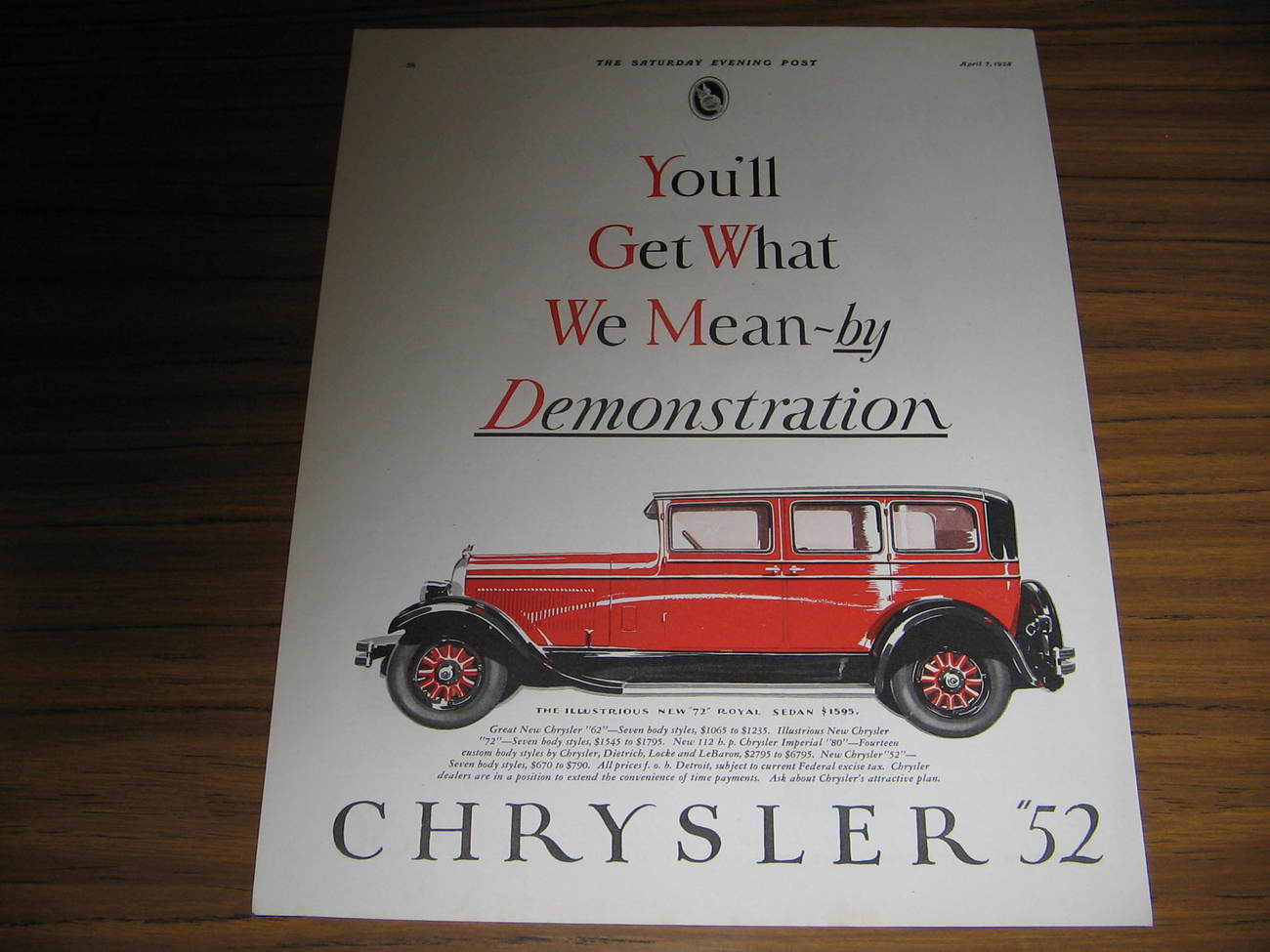 Chrysler Model 52
