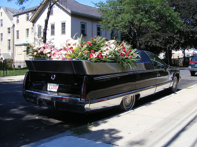 Cadillac Fleetwood flower car