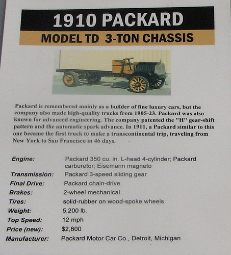 Packard Model TD 3 Ton Chassis